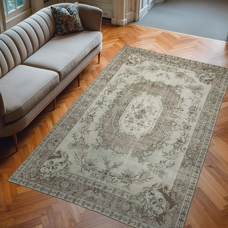 Hand Carved Over-Dyed Rug - 5' 9" x 9' 4" (69" x 112") - K0010623