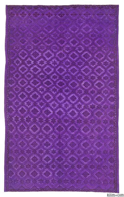 Hand Carved Over-Dyed Rug - 5' 9" x 9' 3" (69 in. x 111 in.)