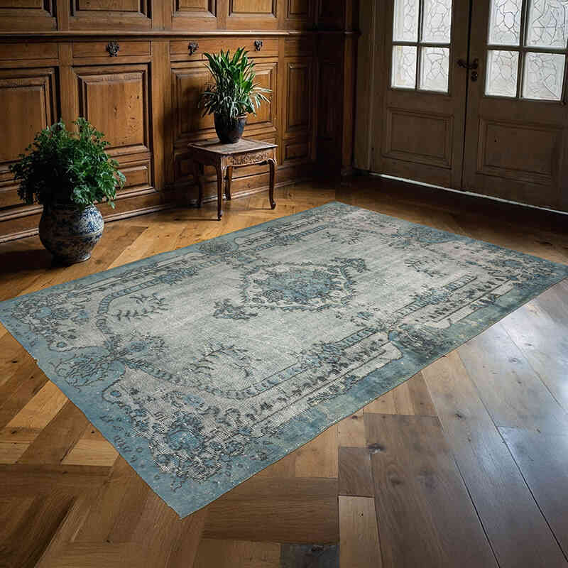 Alfombra Tallada A Mano Sobre Teñida - 172 cm x 254 cm - K0010634