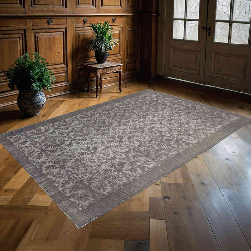 Hand Carved Over-Dyed Rug - 5' 11" x 8' 9" (71" x 105") - K0010644
