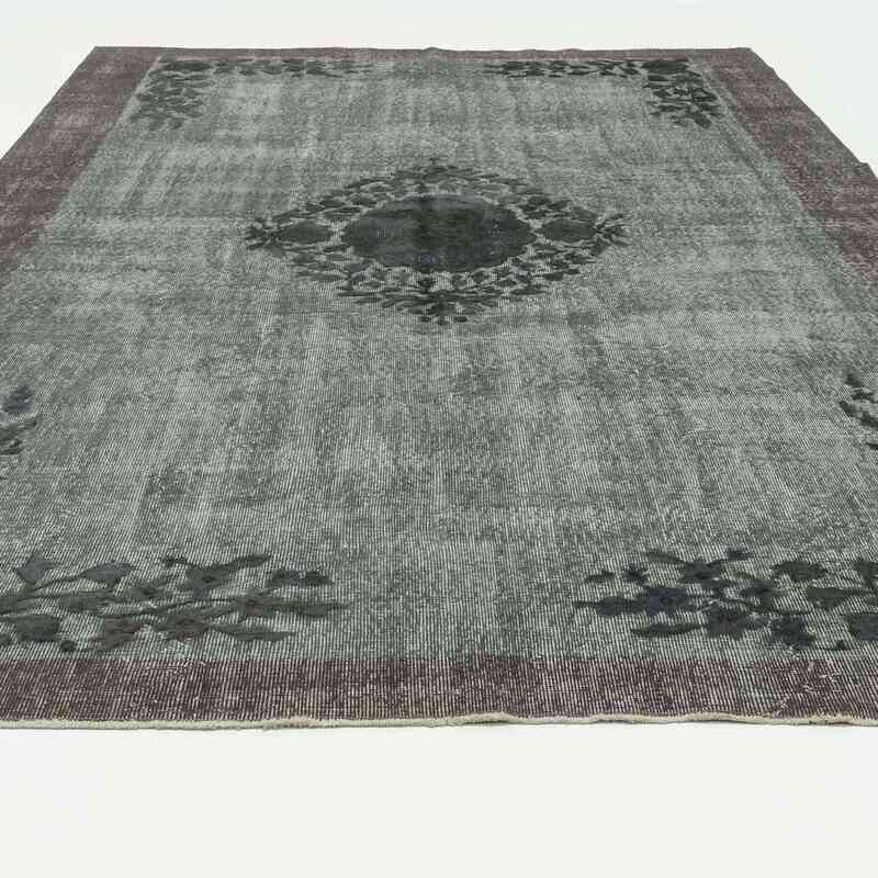 Gri El Oyması Boyalı Halı - 207 cm x 293 cm - K0010648