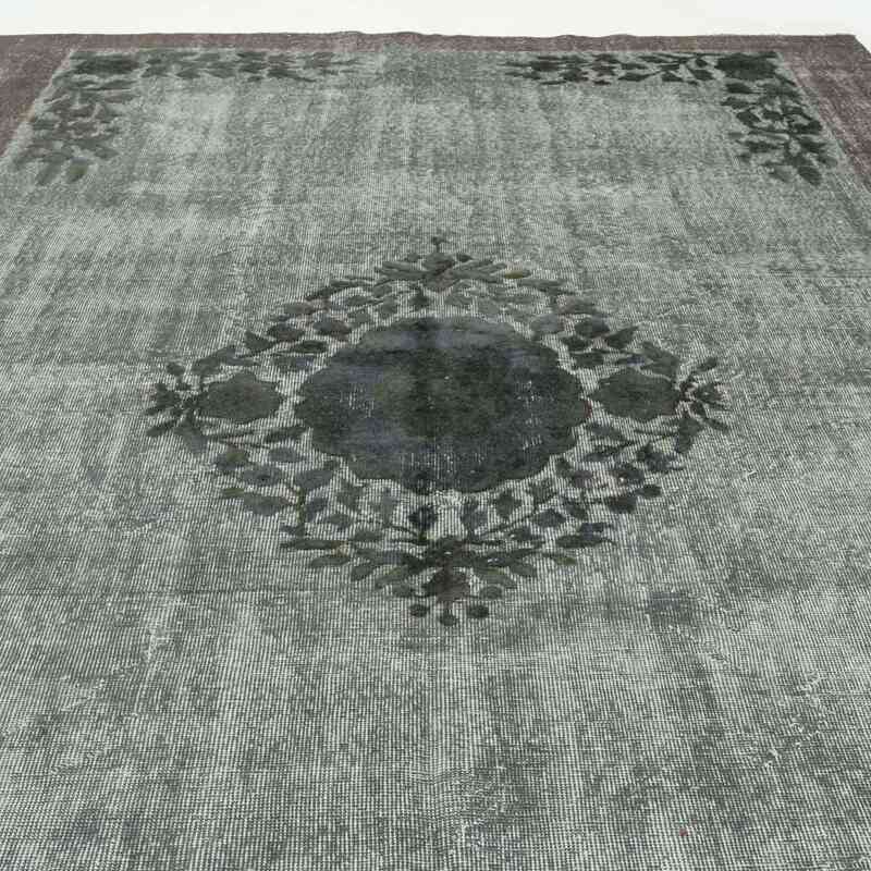 Gri El Oyması Boyalı Halı - 207 cm x 293 cm - K0010648