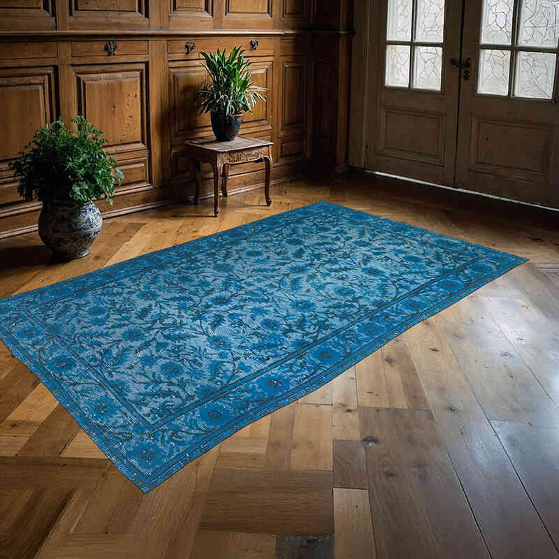 Hand Carved Over-Dyed Rug - 5' 2" x 8' 9" (62" x 105") - K0010656