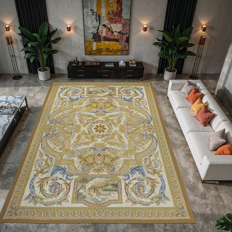 Aubusson Rug - 10'  x 14' 4" (120" x 172") - K0010688