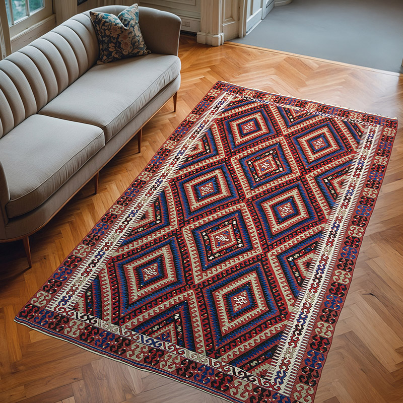 Çok Renkli Fethiye Kilimi - 178 cm x 300 cm - K0010734