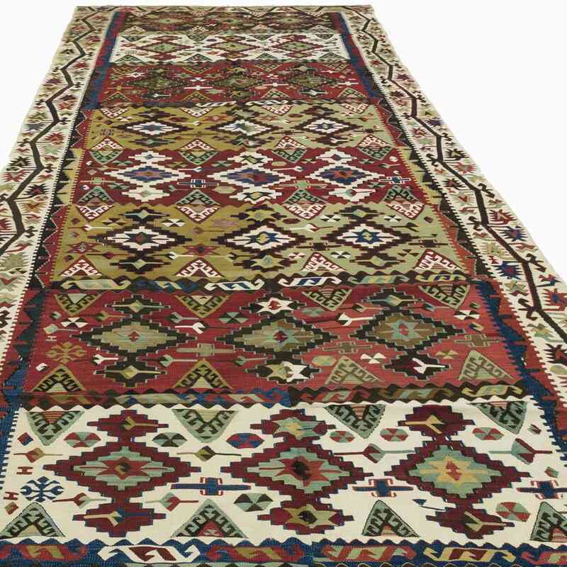 Red Antique Malatya Kilim Rug - 5' 10" x 14'  (70" x 168") - K0010748