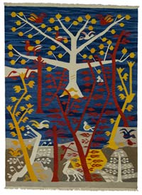 Blue New Handwoven Turkish Kilim Rug