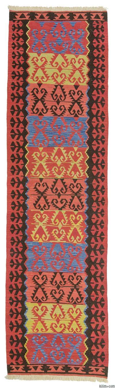 Kırmızı Yeni Kök Boya Kilim Yolluk - 95 cm x 335 cm