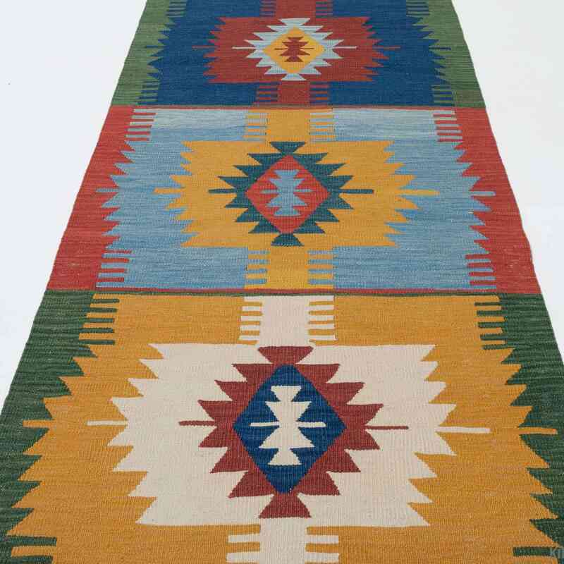 Multicolor New Turkish Kilim Runner - K0010799