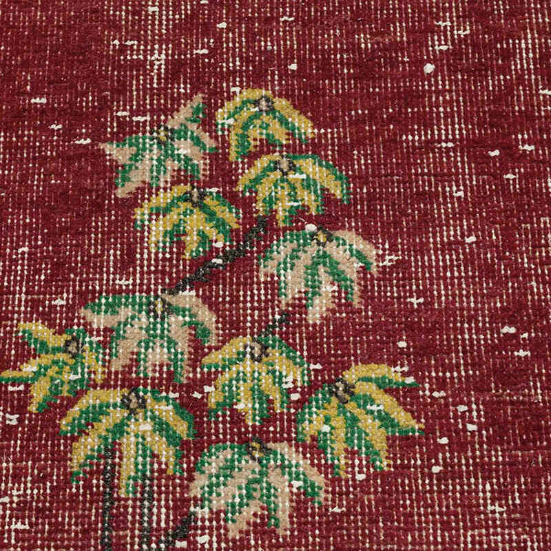 Red Vintage Turkish Hand-Knotted Rug - 6' 11" x 10' 2" (83" x 122") - K0011669