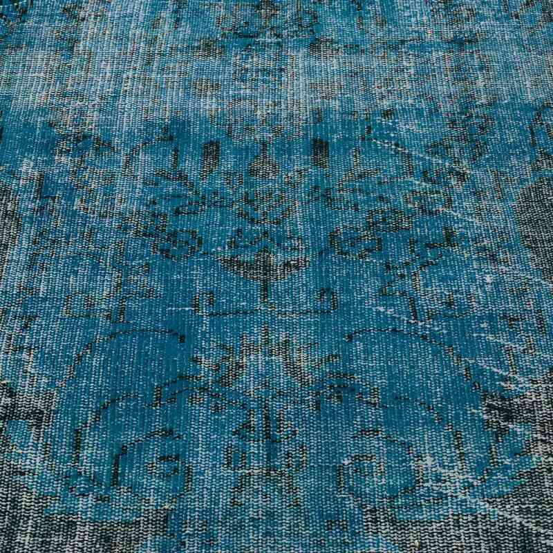 Blue Over-dyed Turkish Vintage Rug - 6'  x 9' 7" (72 in. x 115 in.) - K0011698
