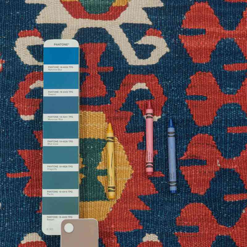 Multicolor Nueva Alfombra Turca Kilim - 157 cm x 205 cm - K0012176