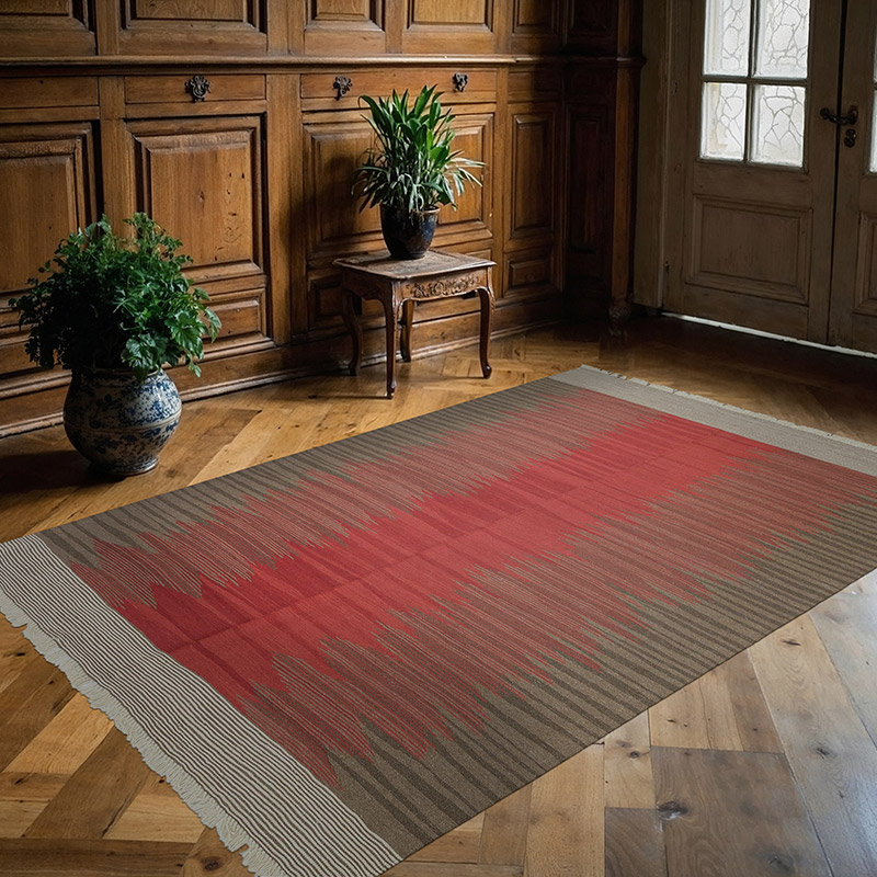 Kırmızı Yeni El Dokuma Kilim - K0012179