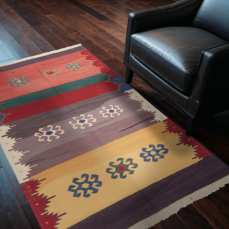 Multicolor New Handwoven Turkish Kilim Rug - K0012181