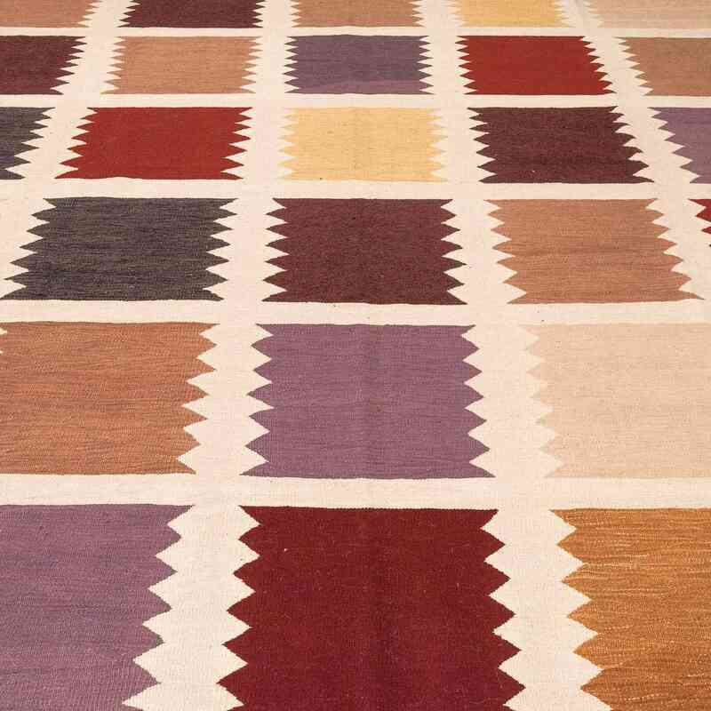 Çok Renkli Yeni Kök Boya El Dokuma Kilim - 224 cm x 296 cm - K0012302