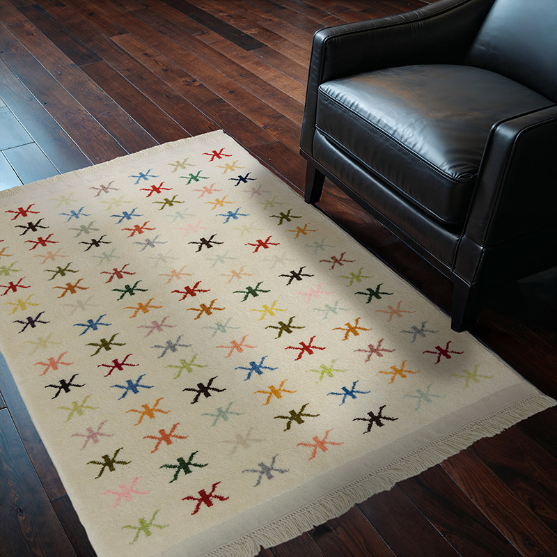 Beige, Multicolor New Turkish Pile Rug - 4' 1" x 5' 1" (49" x 61") - K0012307