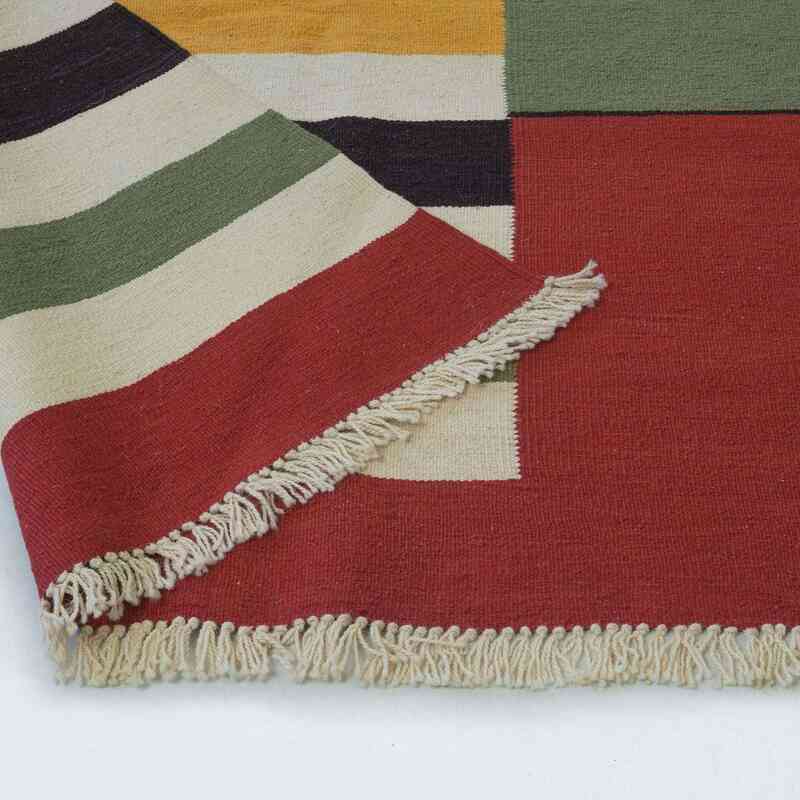 Çok Renkli Yeni El Dokuma Kilim - K0012414