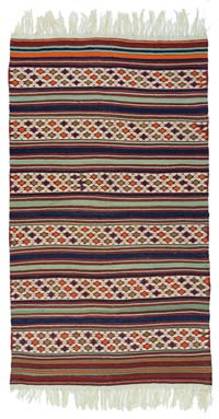 Multicolor Antique Manisa Kilim - 4' 10" x 8' 9" (58" x 105")