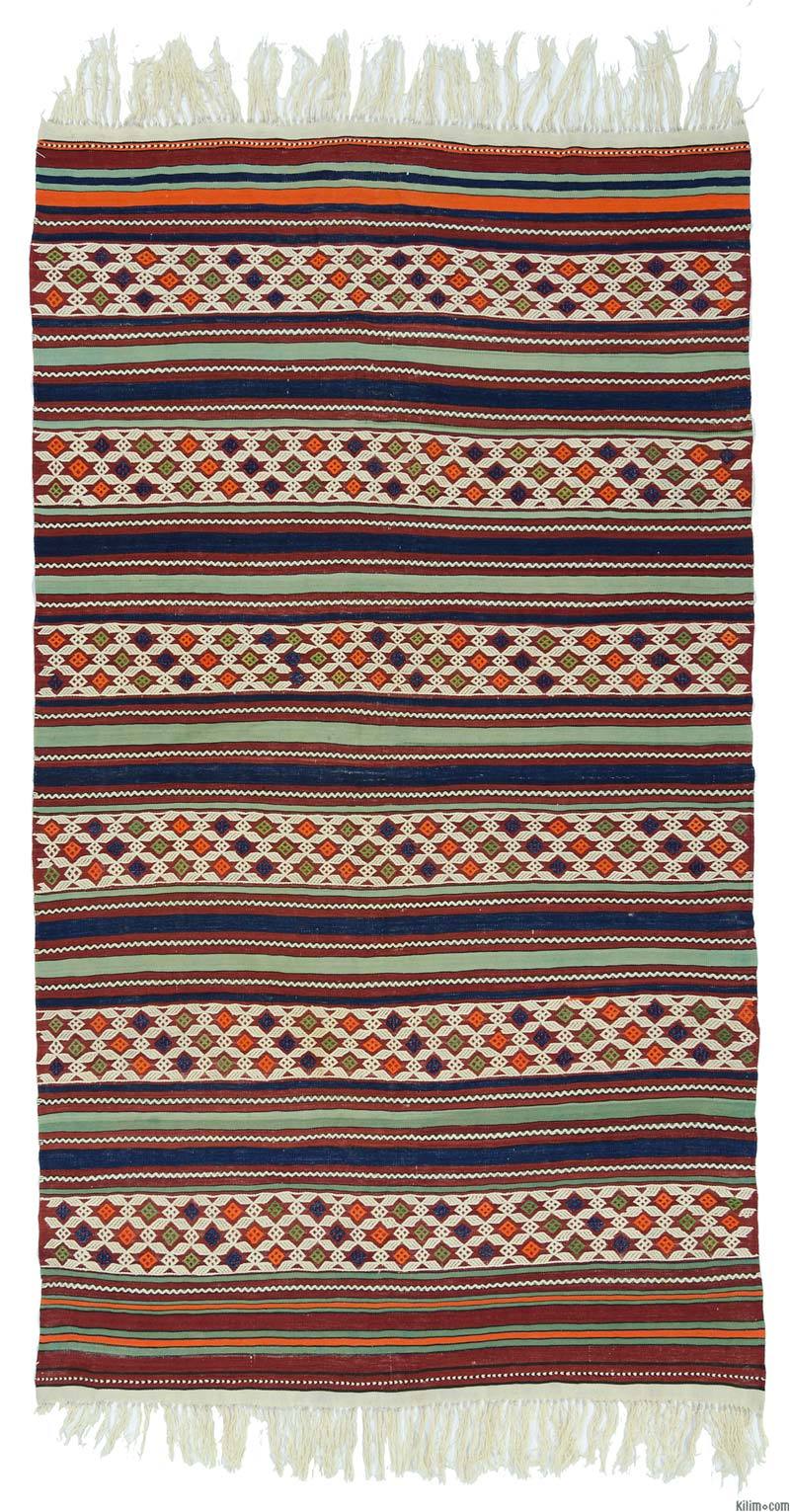 Çok Renkli Antika Manisa Kilimi - 148 cm x 266 cm - K0013271