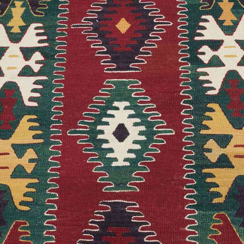 Kırmızı, Yeşil Yeni Kök Boya Kilim Yolluk - K0013318