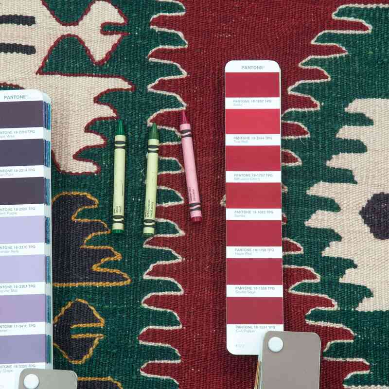 Kırmızı, Yeşil Yeni Kök Boya Kilim Yolluk - K0013318
