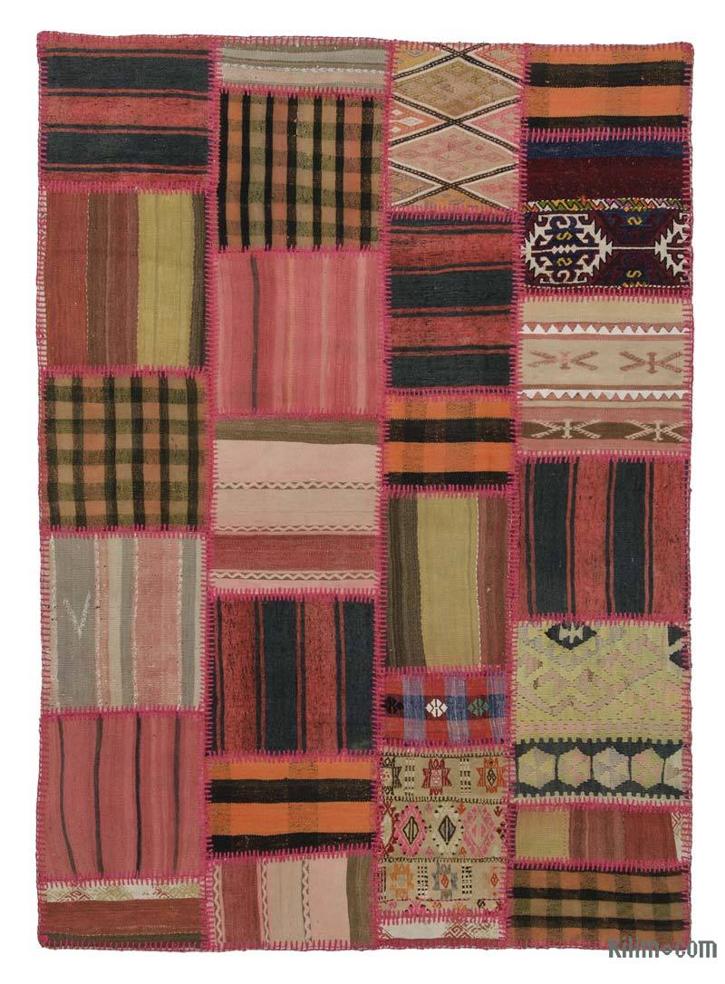 K0015185 Patchwork Kilim Rug 5' 3" x 7' 7" (63" x 91")