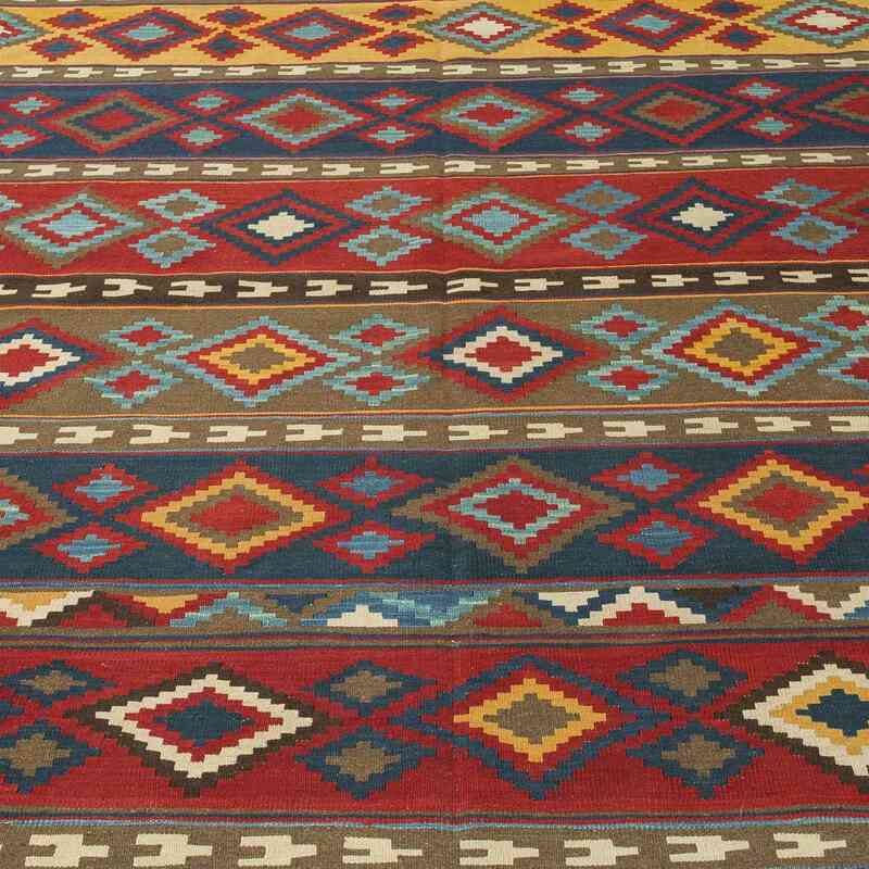 Çok Renkli Yeni Kök Boya El Dokuma Kilim - 363 cm x 460 cm - K0015750