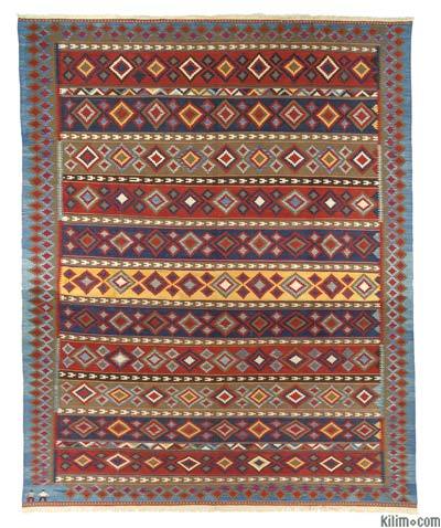 Çok Renkli Yeni Kök Boya El Dokuma Kilim - 363 cm x 460 cm