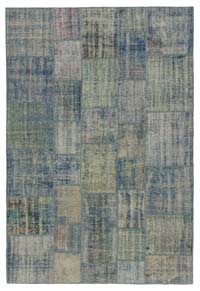 Alfombra De Retazos Turca Sobre-teñida - 203 cm x 299 cm
