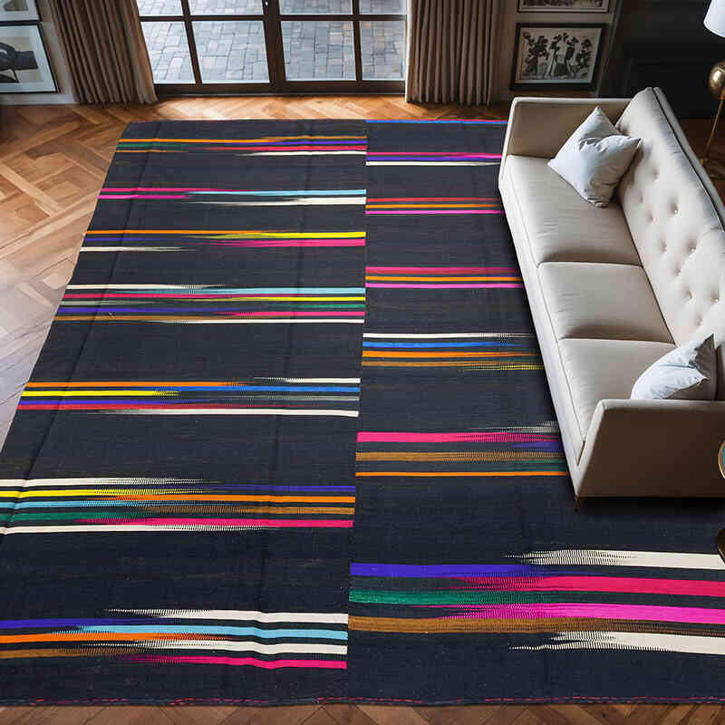 Siyah Yeni Anadolu Kilimi - 300 cm x 387 cm - K0016068