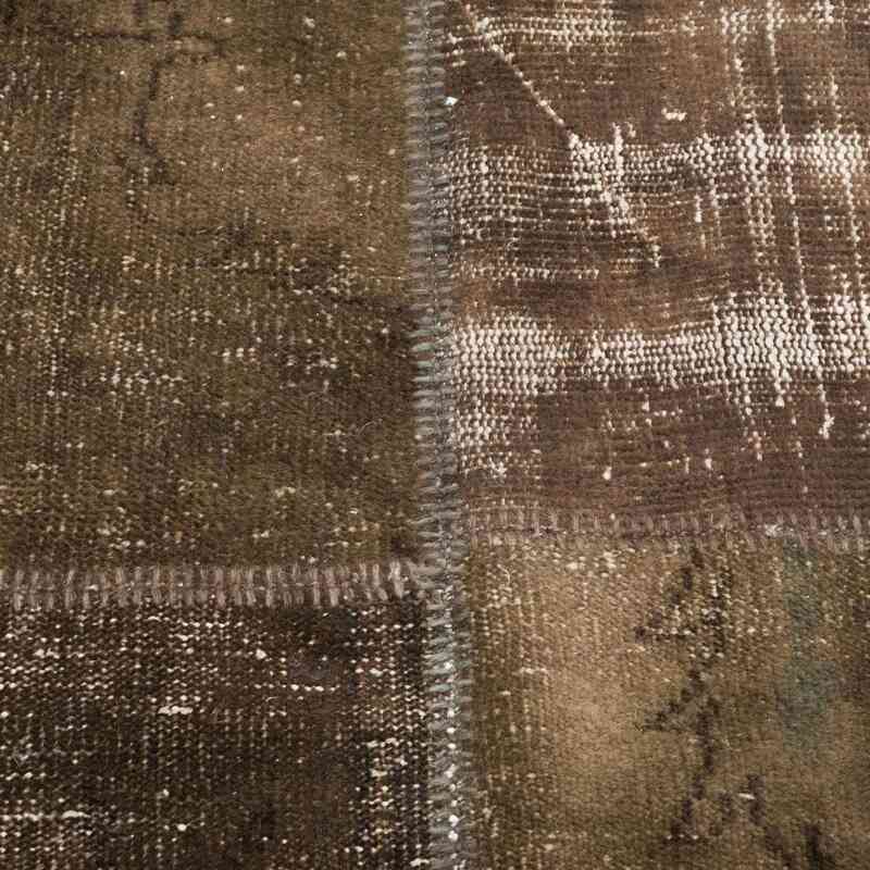 Kahverengi Boyalı Patchwork Halı - 245 cm x 342 cm - K0016097