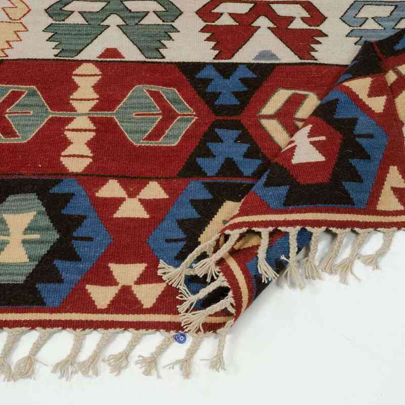 Rojo Nueva Alfombra Turca Kilim - K0016129