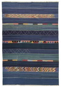 Blue New Handwoven Turkish Kilim Rug