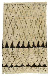 Bej Yeni Fas Stili El Dokuma Tulu - 205 cm x 335 cm