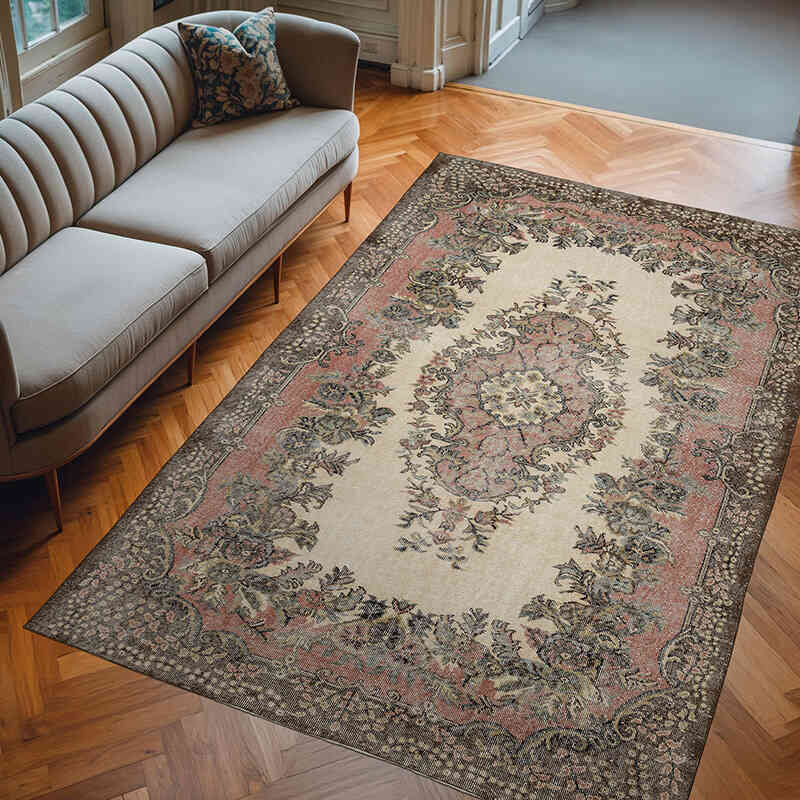 Vintage Turkish Hand-Knotted Rug - 6' 8" x 10' 1" (80" x 121") - K0016657