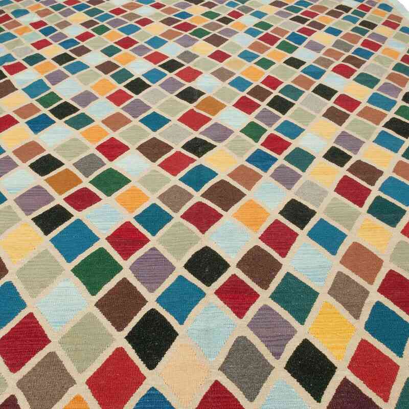 Çok Renkli Yeni Kök Boya El Dokuma Kilim - 273 cm x 358 cm - K0018661