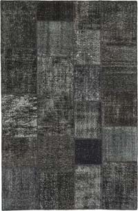 Patchwork Hand-Knotted Turkish Rug - 6' 7" x 9' 11" (79" x 119")