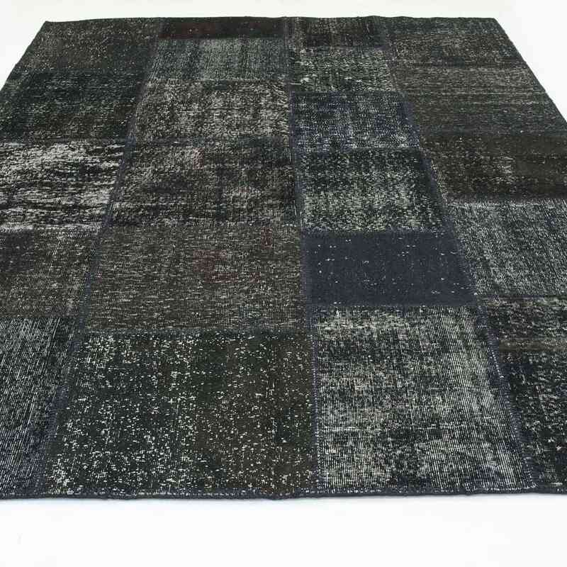 Siyah Boyalı Patchwork Halı - 200 cm x 302 cm - K0018679