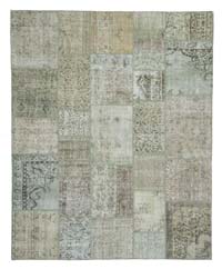 Patchwork Hand-Knotted Turkish Rug - 8' 3" x 10' 2" (99" x 122")