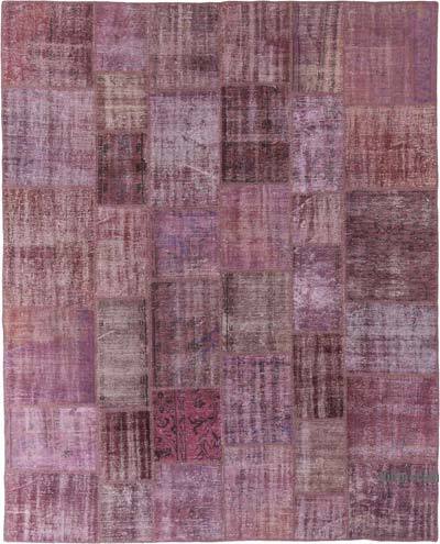 Mor Boyalı Patchwork Halı - 248 cm x 306 cm