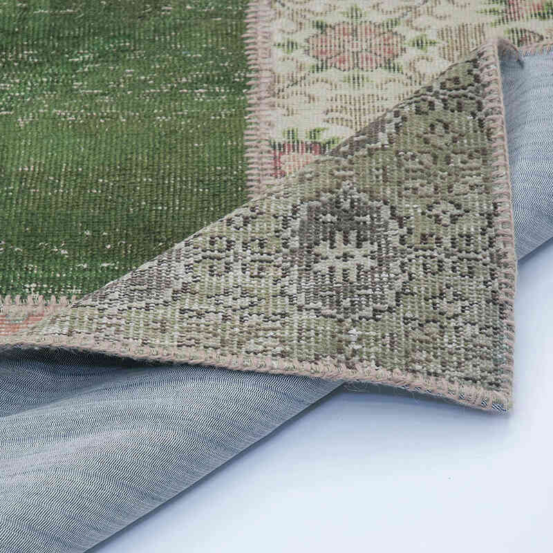 Multicolor Patchwork Hand-Knotted Turkish Rug - 8' 5" x 11' 6" (101" x 138") - K0018722