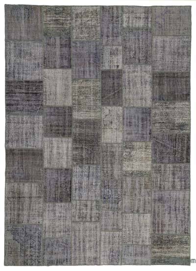 Gri Boyalı Patchwork Halı - 250 cm x 350 cm