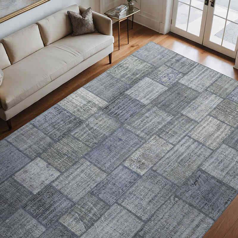 Boyalı Patchwork Halı - 254 cm x 352 cm - K0018734