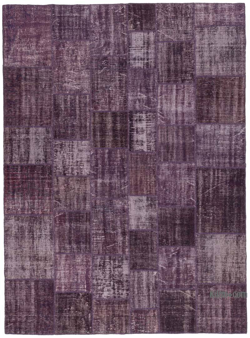 Mor Boyalı Patchwork Halı - 256 cm x 350 cm - K0018735