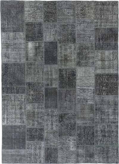 Gri Boyalı Patchwork Halı - 252 cm x 354 cm