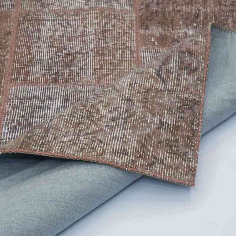 Kahverengi Boyalı Patchwork Halı - 170 cm x 240 cm - K0018773