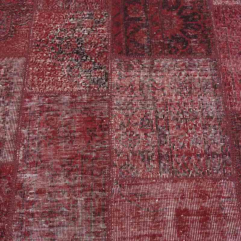 Kırmızı Boyalı Patchwork Halı - 171 cm x 240 cm - K0018775