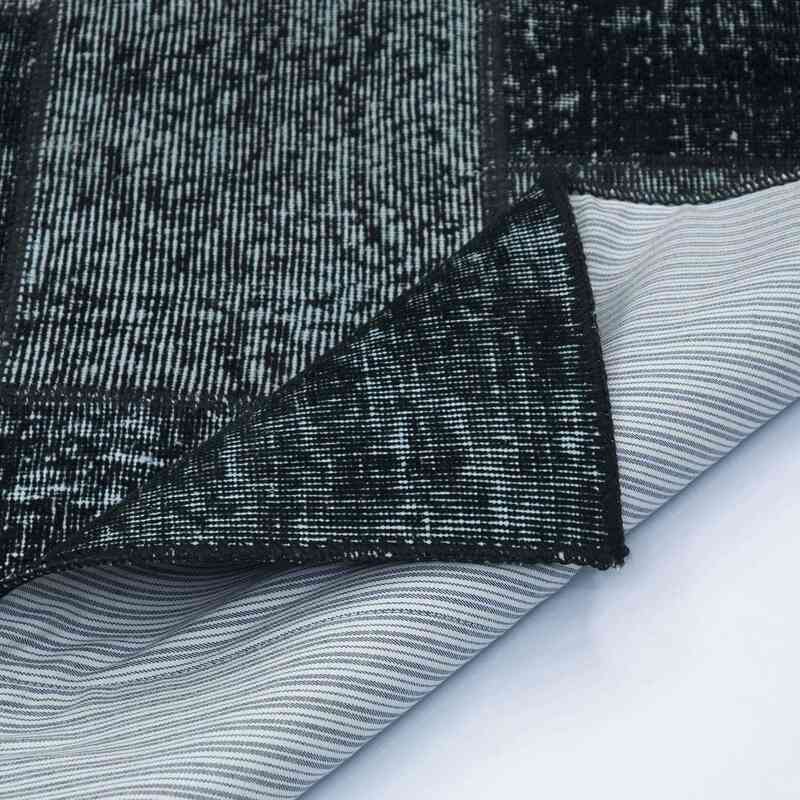 Siyah Boyalı Patchwork Halı - 175 cm x 241 cm - K0018784