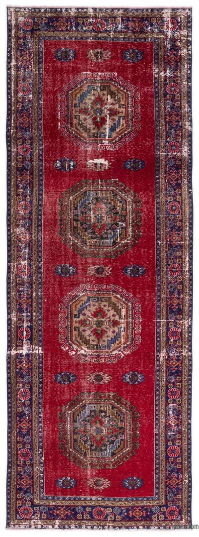 Kırmızı Vintage Halı - 140 cm x 388 cm