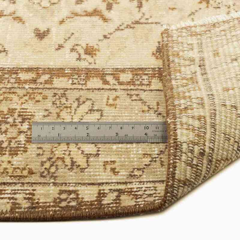 Beige Over-dyed Turkish Vintage Rug - 4' 11" x 8' 6" (59" x 102") - K0019676